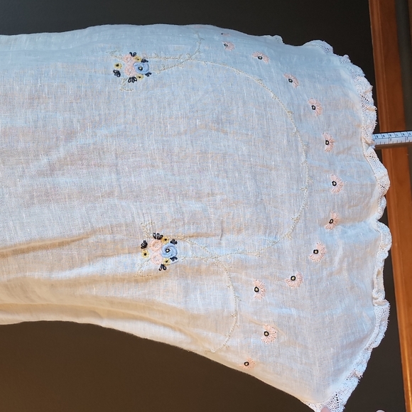 Free People Vintage Embroidered Sheath Slip Dress Tunic Lace Medium - Picture 3 of 7